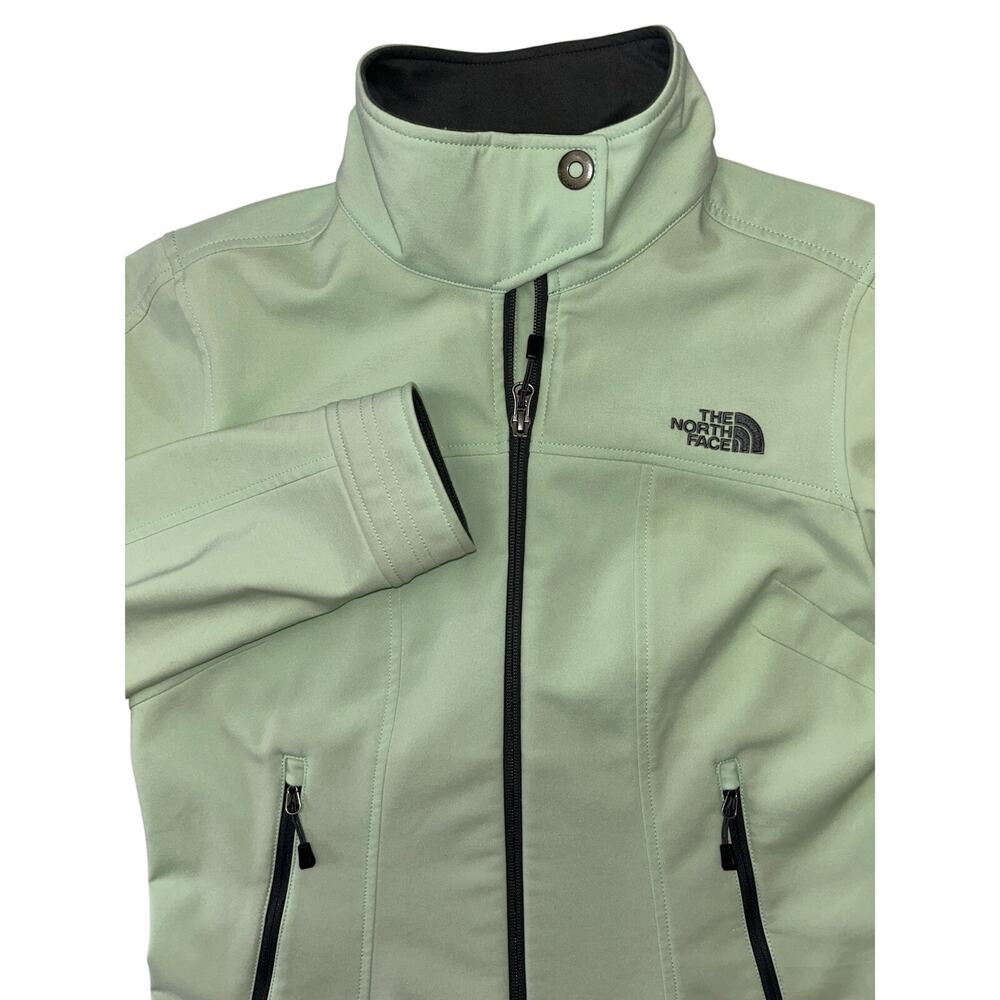 The North Face Womens Softshell Storm Collar Mint Green Jacket Size S/P